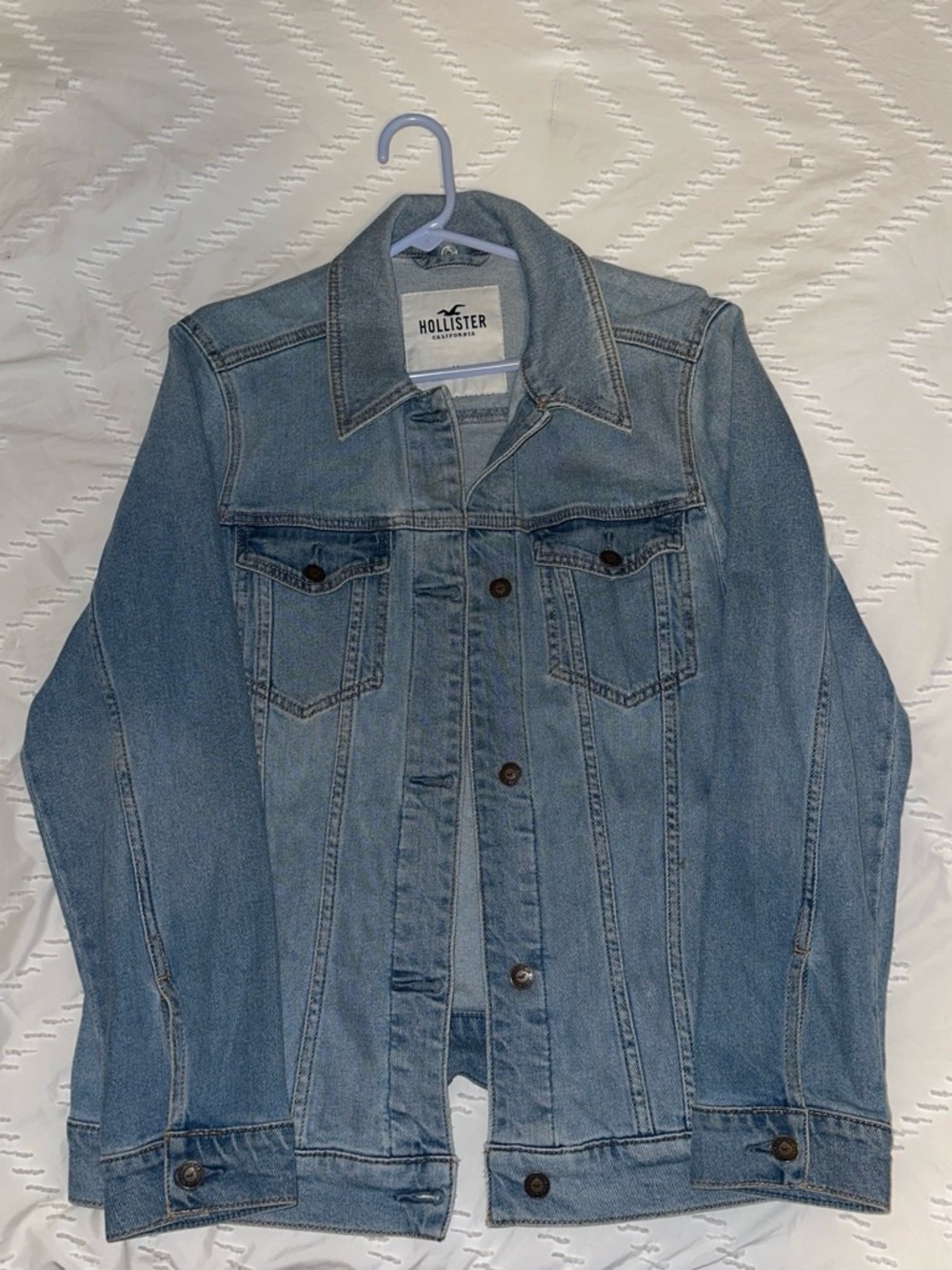 Hollister Medium Blue Denim Jean Jacket